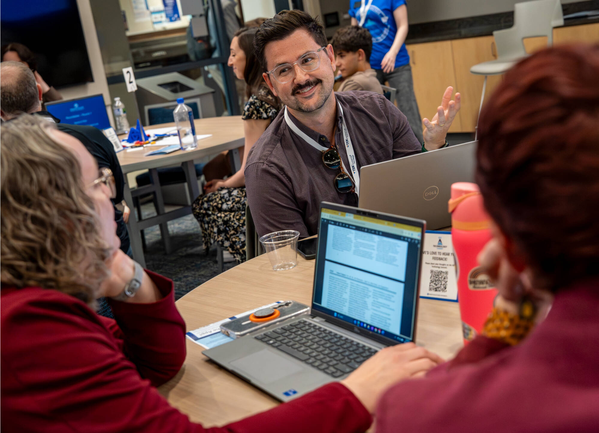 Assistant Director of Student Accessibility Resources Tim Mohnkern talks during a breakout session and roundtable during the GV Technology Summit at DeVos Center for Interprofessional Health on October 2.